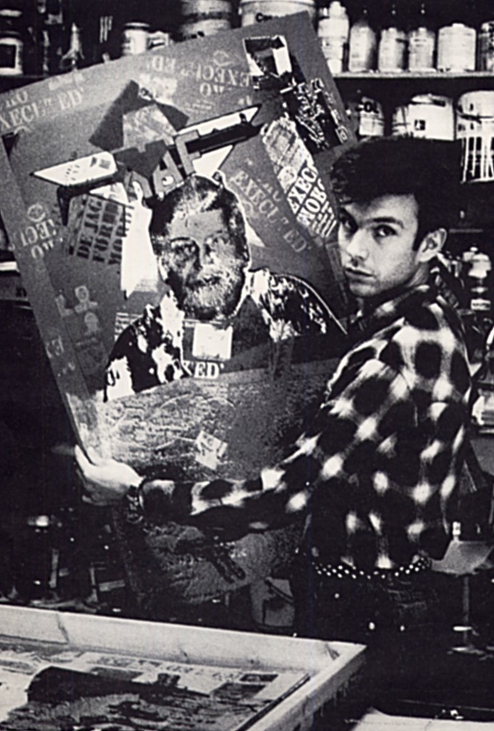 Thomas with RAF silk screen 1980